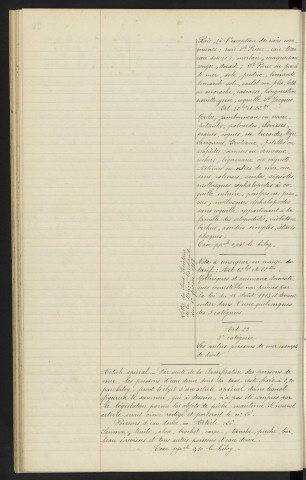 Octroi, révision du règlement, tarif d'Octroi, rapport