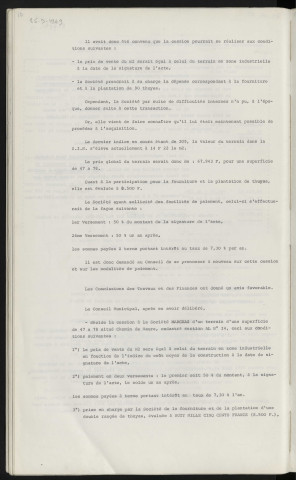 Z.I.N., cession à la société MAGRAZ d'une parcelle de terrain chemin de Maure.