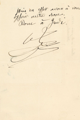 Lettre autographe signée de l'écrivain Alfred Edouard Touroude à l'acteur Adolphe Laferrière [4 juin 1870].