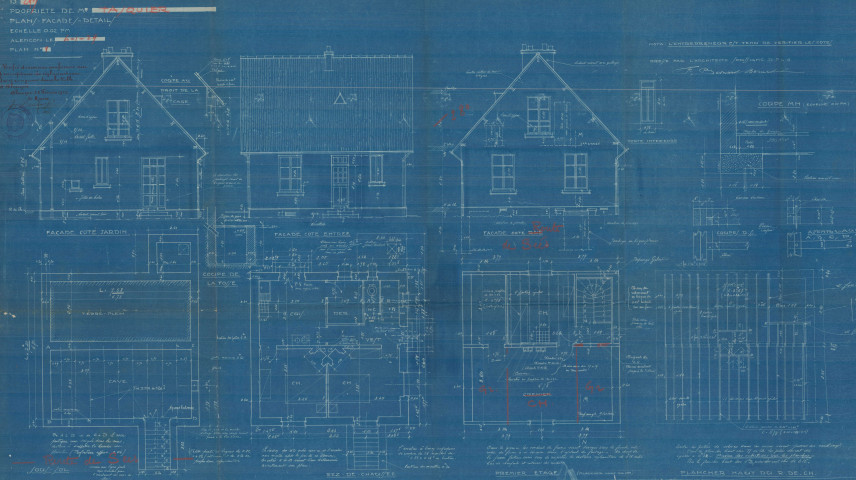 permis de construire n°7, Construction d'une maison d'habitation Route de Sées Alençon, (date de décision : 26/02/1929), (auteur du projet, architecte : BESNARD-BERNADAC Félix).