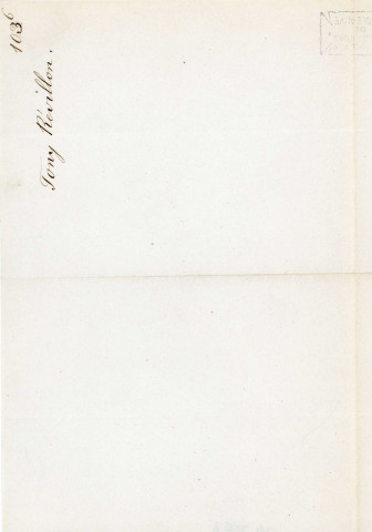 Lettre autographe signée de l'écrivain Tony Révillon à l'acteur Adolphe Laferrière .