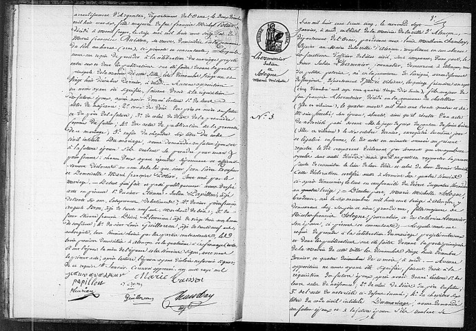 Registre des actes de mariage (1835).