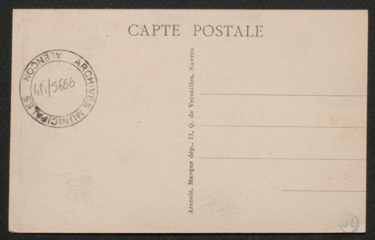 Alençon (Orne), L'église St-Léonard, carte postale ancienne noir et blanc n°10, Arecole, marque dép, Versaille, Nantes, sd, (14x9), acquisition 2021, AMA.