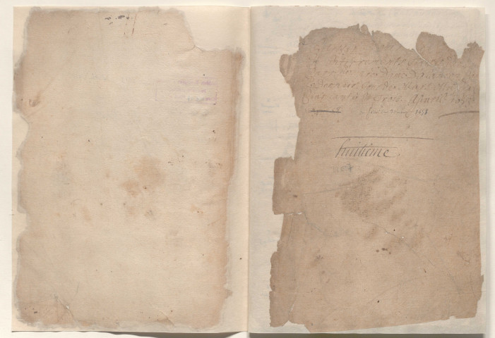 Paroisse Notre-Dame, registre des inhumations (31 mars 1653 - 30 mars 1658).