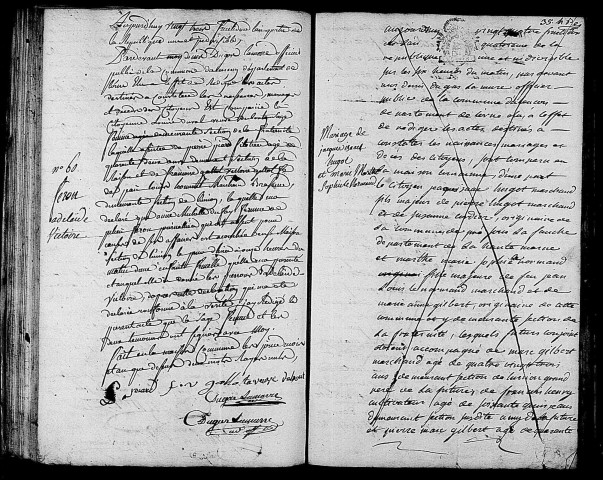 Acte de naissance de FERON Adélaïde Victoire (8 septembre 1796).