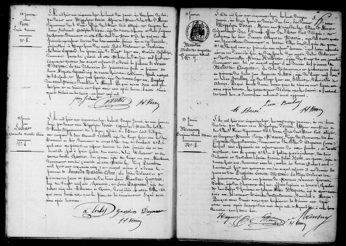 Registre des actes de naissance et adoption (1857).