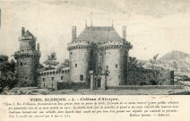 Alençon (Orne), vieil Alençon, Château des Ducs d'Alençon, carte postale ancienne noir et blanc n°4, édition Janvier, Alençon, sd, (14x9),AMA.