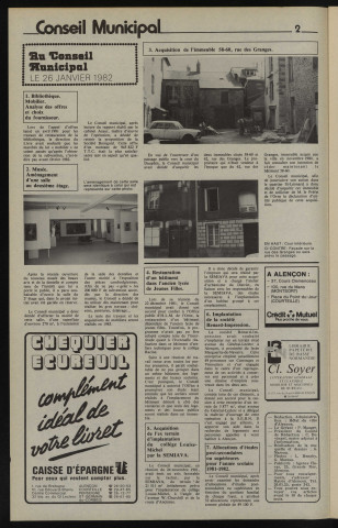Alençon Notre Cité, journal d'information municipale et districale n°49 (mars 1982).