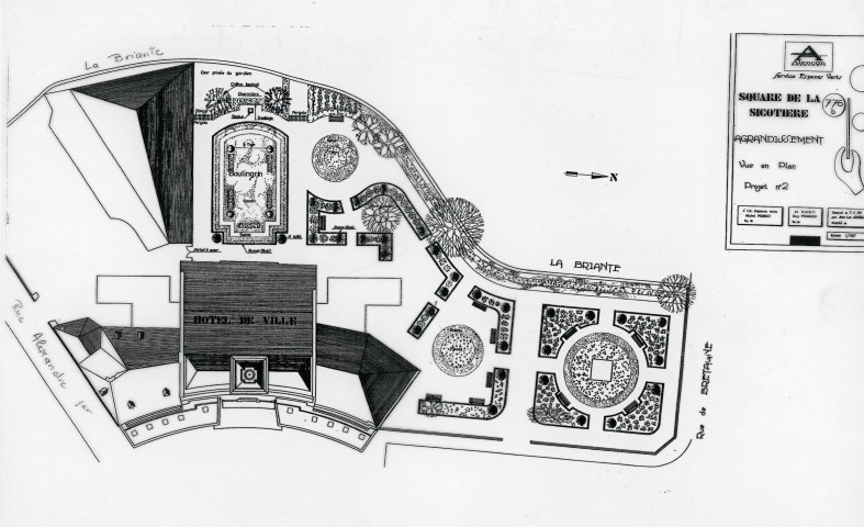 Agrandissement du Square de la Sicotière : plans, délibérations, photos, note, correspondance.
