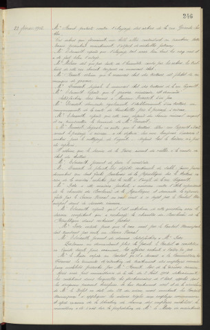 Elagage des arbres Rue Grande Sarthe conduisant au cimetière Notre Dame, protestation de M. ROMET. Mauvais état des trottoirs Rue Cazault, établissement d'un trottoir route de Courteille, trottoir Rue Cazault mauvais état, observation de M. DEMERET. Dépôts de sable, pierre et paves Boulevard de la République à l'angle de la Rue Cazault ainsi que le mauvais état de la chaussée. Réduction de traitement des employés municipaux mobilisés