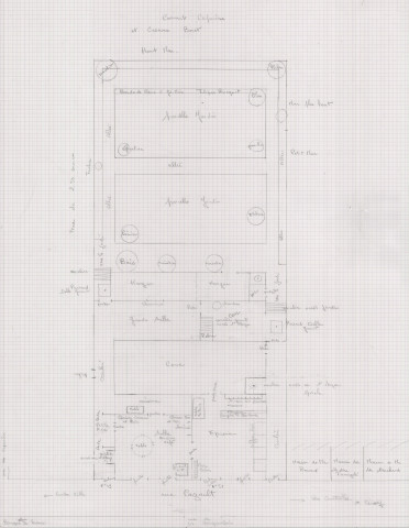Maisons 49-51 rue Cazault, plan du rez-de-chaussée (Maryvonne Thoréton), AMA, 2018