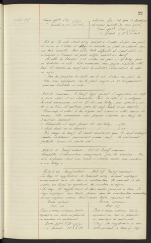 Octroi, révision du règlement, tarif d'Octroi, rapport