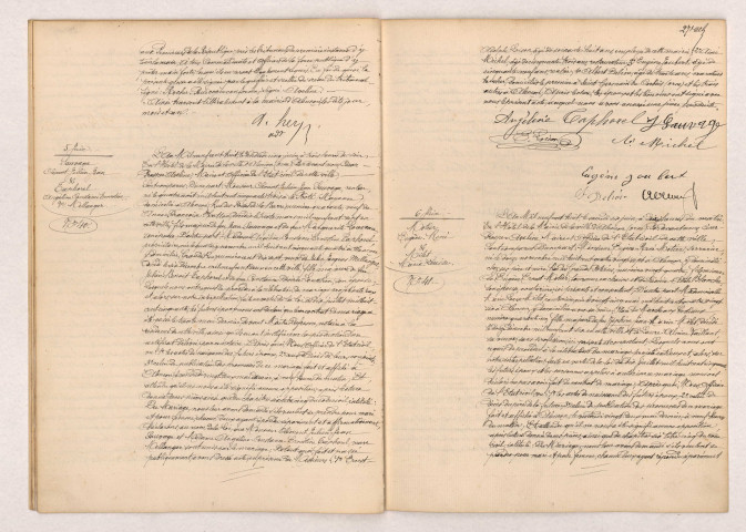 Transcription d'un Jugement de Rectification d'Acte de mariage de GUYARD et GILLET (29 Mai 1908), Acte de mariage de SAUVAGE Clément Julien Jean et TAPHOREL Angéline Constance Ernestine Veuve Mellanger (5 Juin 1908), MOTIER Eugène René et MILET Marie Louise (6 Juin 1908).