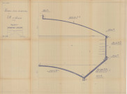 Construction d'un château d'eau de 1000m3, détail de cuve : plan (Larbanet, éch : 1/200, plan n°18, 20 juillet 1936).