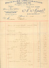 Mémoire de travaux exécutés courant 1914 par la société peinture et décoration A. Apard (mai 1917).