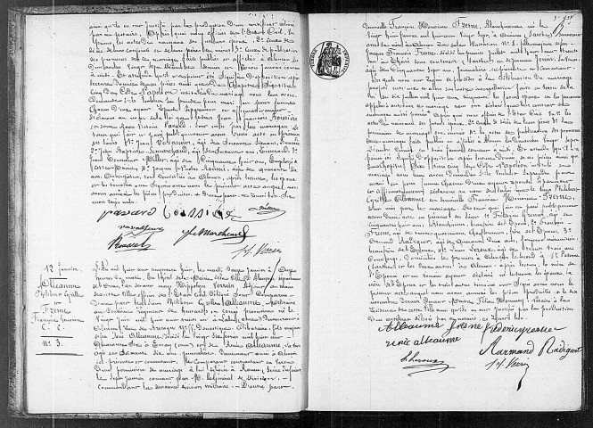 Registre des actes de mariage (1858).