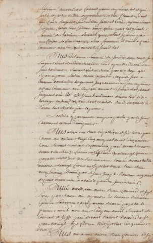Partage de la succession de Jacques Rocher, répartition en trois lots des parts revenants aux frères Allix (14 juin 1780).
