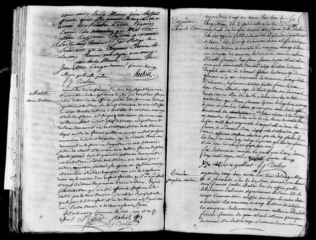 Acte de naissance de PARENT Adèle (7 janvier 1795),acte de naissance de MATROT Anne Victoire (5 janvier 1795),acte de naissance de DESJARDINS Samuel René (9 janvier 1795),acte de naissance de BOURDAS Joséphine Elisabeth Constance (9 janvier 1795).