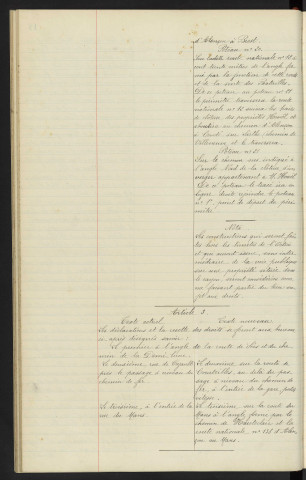 Octroi, révision du règlement, tarif d'Octroi, rapport