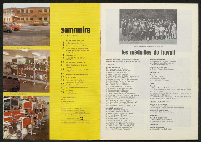 Le Point de rencontre Moulinex n°14 (Juillet 1977)