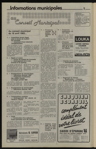 Alençon Notre Cité, journal d'information municipale et districale n°60 (juin 1983).