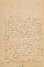 Lettre autographe signée de l'écrivaine Regnauld de Prébois Adèle à l'acteur Adolphe Laferrière (sd).