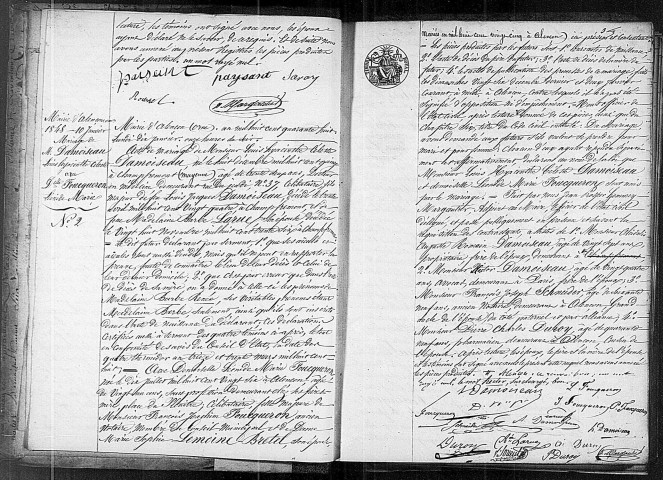 Registre des actes de mariage (1848).