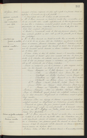 Bains publics payant à l'hospice, augmentation du nombre de patient depuis le début de la guerre, M. MEZEN architecte de l'hôpital- hospice, M. HALGIN propriétaire du Bain douche. Assistance médicale gratuite, arrête la liste d'admission pour 1916. Assistance aux femmes en couches, admissions nouvelles. Assistance aux familles nombreuses privées de ressources, admissions nouvelles