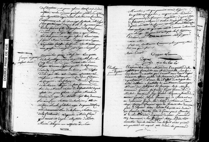 Acte de naissance de François Auguste enfant trouvé (3 juillet 1796),acte de naissance de CHAMBAY Jean Baptiste enfant naturel (4 juillet 1796).