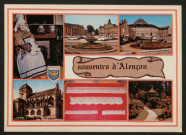Alençon (Orne), souvenirs d'Alençon, carte postale multivues semi-moderne n°117, Artaud frères, éditeurs, Nantes, sd,.