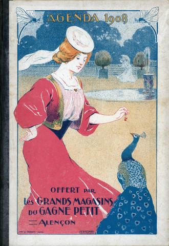 Grands Magasins du Gagne-Petit, publicité : agenda (1908).