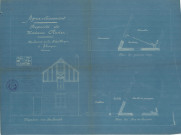 permis de construire n°32, agrandissement de la maison d'habitation Boulevard République Alençon, (date de décision : 1936), (auteur du projet, architecte : MENOT (entrepreneur)).