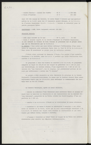 Création d'une résidence pour personne âgées et jeunes ménages dans le quartier de Courteille.
