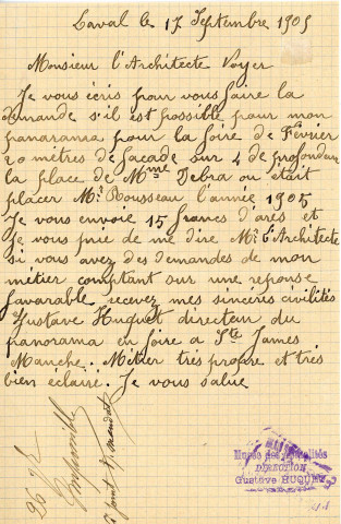 Foire de la Chandeleur (1906-1907), demandes de boutiques sous la coupole de la Halle au Blé, sur la place d'Armes : états nominatifs, correspondance, flyers, plans, mémoires.