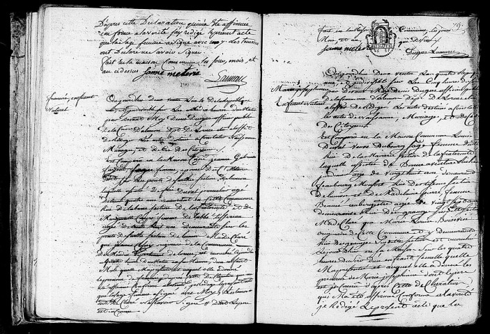 Acte de naissance de LECOQ Marie Françoise enfant naturel (20 février 1796),acte de naissance de COSSET François enfant naturel (21 février 1796),acte de naissance de BOISEVIN Marie Joséphine (21 février 1796).