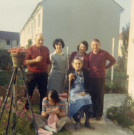 Maryvonne Thoréton, Juliette Féron, Huguette Messager, rue Pierre de Coubertin : photographie noir et blanc,8.9 x 8.9, DR(1967) (collection particulière Maryvonne Thoréton, AMA, 2018).