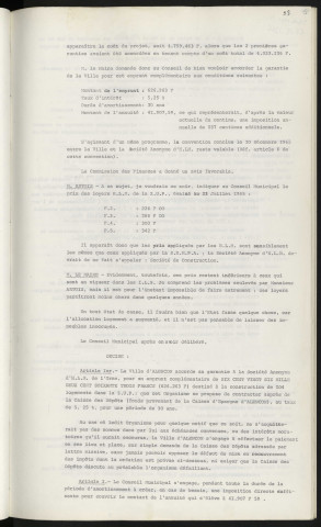 Finances, garantie d'un emprunt complémentaire de 626 263 F à la société Anonyme d'H.L.M pour la construction de 104 logements dans la Z.U.P.