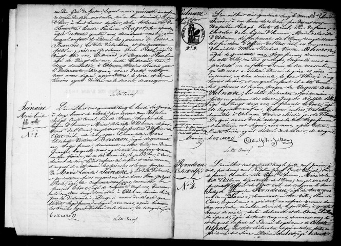 Registre des actes de naissance et adoption (1845).