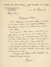 Renforcement de la distribution d'eau de la ville d' Alençon, recherche sur la possibilité de captage des eaux de sources du Sortoir (Semallé), source du ruisseau de Rochelie (Livaie), source de la Blanchisserie de Guéramé : correspondance.