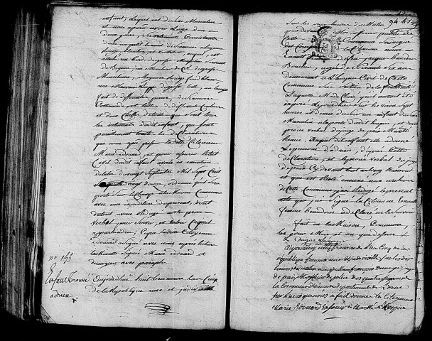 Acte de naissance de LE DARD Jacques Désiré enfant naturel (27 novembre 1796),acte de naissance de Adrien enfant trouvé (28 novembre 1796).