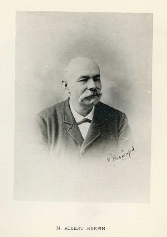 Portrait d'Albert HERPIN, phototypie noir et blanc (Henri Desforges) [1902].