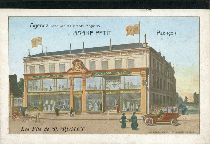 Grands Magasins du Gagne-Petit, publicité : agenda (1913) (2 exemplaires).