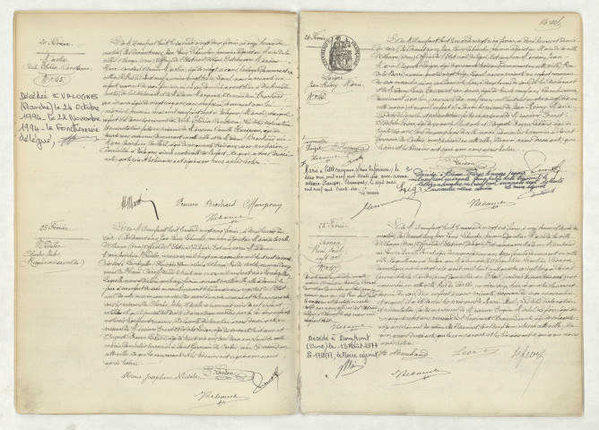 Acte de naissance de MARTIN Cécile Thérèse Constance (20 février 1908),reconnaissance de NEDELEC Charles Jules (25 février 1908),acte de naissance de LAIGRE Jean Rémy Marie (24 février 1908),acte de naissance de SIMON René Paul enfant naturel (25 février 1908).