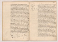 Acte de mariage de FRANCO Jules Alphonse Isidore et SEURIN Justine Célénie Marie (23 septembre 1905), acte de mariage de LE JUNTER Alexis et LEMAÎTRE Prudence Ernestine (23 septembre 1905).