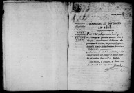 Registre des actes de mariage et divorce (1813).