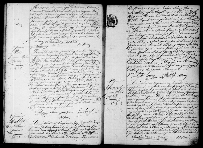 Registre des actes de naissance (1855).