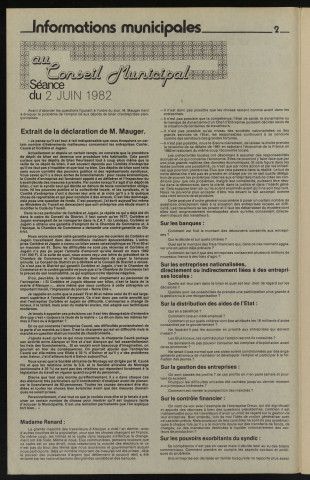 Alençon Notre Cité, journal d'information municipale et districale n°53 (juillet 1982).