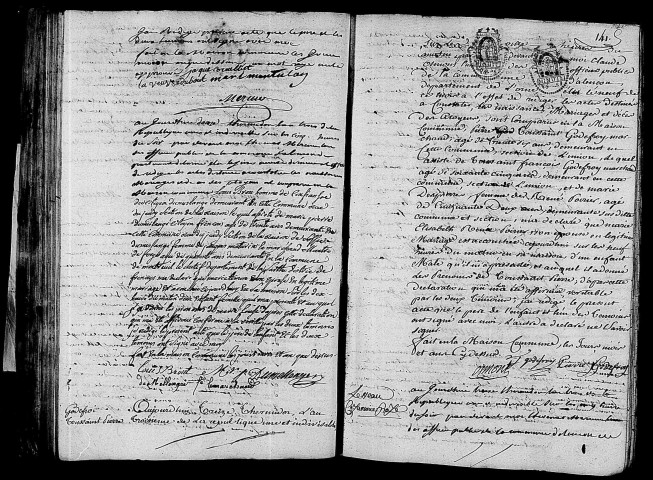 Acte de naissance de CORNELLIET Jacques Théodore (29 juillet 1795),acte de naissance de BROU Marie Louise (30 juillet 1795),acte de naissance de GODEFROY Toussaint Pierre (31 juillet 1795),acte de naissance de LEVEAU Césarinne Rose (31 juillet 1795).