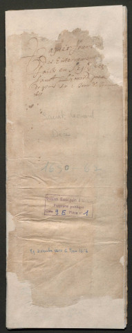 Paroisse Saint-Léonard, registre des inhumations (4 janvier 1650-23 décembre 1667).
