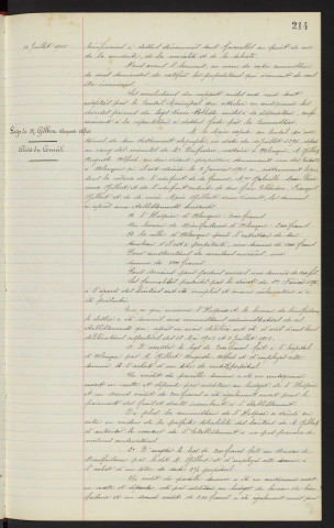 Legs Veuve NOBLESSE, attribution aide ou récompense a des familles nécessiteuses en 1915, rapport. Legs de M. GILBERT Auguste Alfred demeurant de sont vivant Rue des Tisons Alençon, sa femme Veuve GILBERT née POIRIER Gabrielle Marie, notaire M. DUFRETUE, avis du conseil